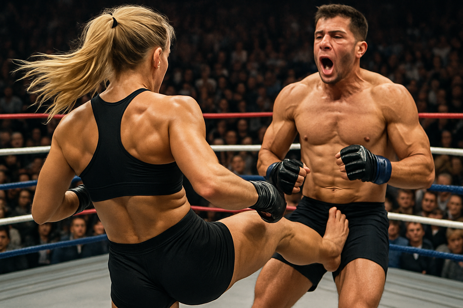 Women beating up men